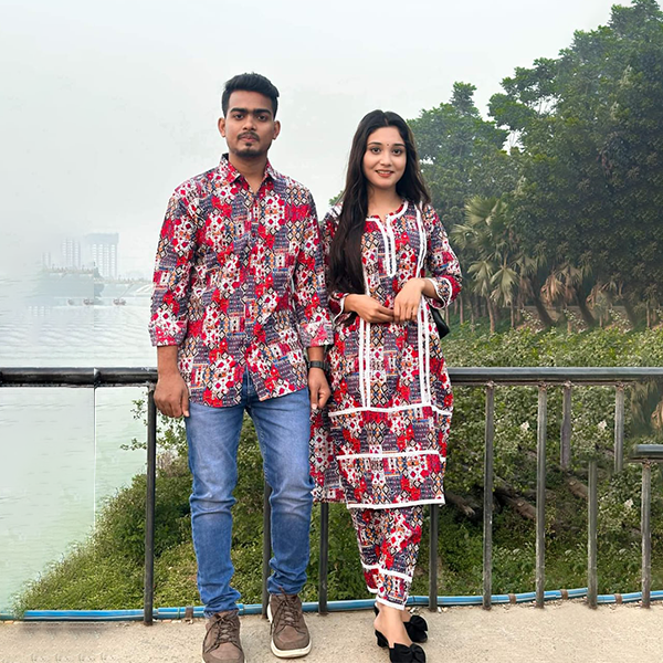 শার্ট এন্ড টু পিস কাপল সেট