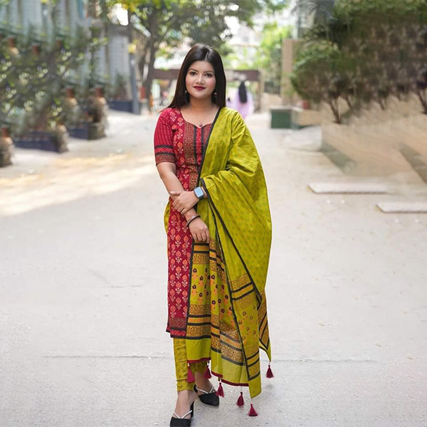 VIP Block Print Unstitch Three Piece